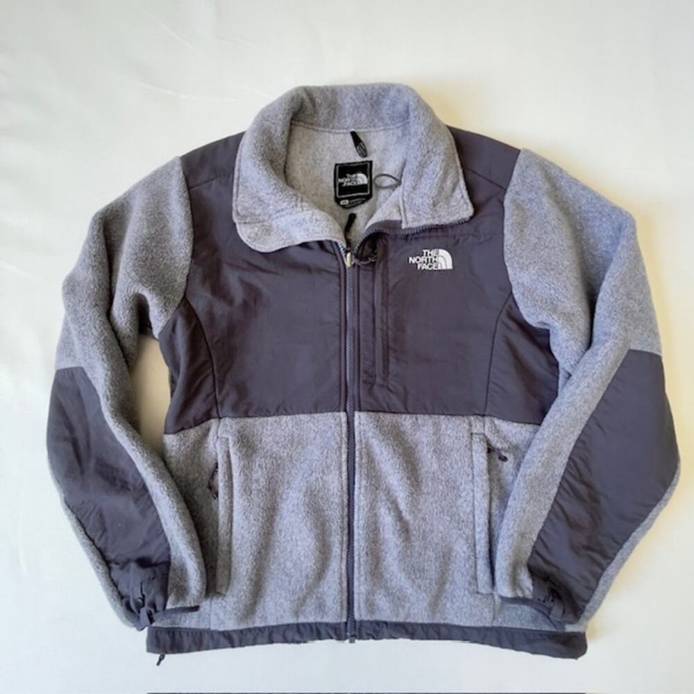 The North Face Polartec Recycled Fleece Jacket Women’s M Gray Full Zip Outdoor